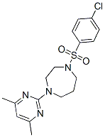 1H-1,4-Diazepine, 1-[(4-chlorophenyl)sulfonyl]-4-(4,6-dimethyl-2-pyrimidinyl)hexahydro- (9CI) CAS#: 606118-06-3