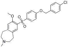 1H-3-Benzazepine, 7-[[4-[(4-chlorophenyl)Methoxy]phenyl]sulfonyl]-2,3,4,5-tetrahydro-8-Methoxy-3-Methyl- CAS#: 630407-66-8