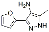1H-Pyrazol-4-amine,  3-(2-furanyl)-5-methyl- CAS#: 681180-64-3