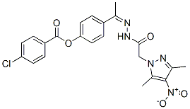 1H-Pyrazole-1-aceticacid,3,5-dimethyl-4-nitro-,[1-[4-[(4-chlorobenzoyl)oxy]phenyl]ethylidene]hydrazide(9CI) CAS#: 606486-43-5