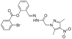1H-Pyrazole-1-aceticacid,3,5-dimethyl-4-nitro-,[[2-[(2-bromobenzoyl)oxy]phenyl]methylene]hydrazide(9CI) CAS#: 606487-20-1