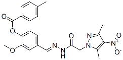 1H-Pyrazole-1-aceticacid,3,5-dimethyl-4-nitro-,[[3-methoxy-4-[(4-methylbenzoyl)oxy]phenyl]methylene]hydrazide(9CI) CAS#: 606486-26-4