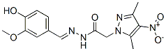 1H-Pyrazole-1-aceticacid,3,5-dimethyl-4-nitro-,[(4-hydroxy-3-methoxyphenyl)methylene]hydrazide(9CI) CAS#: 606486-95-7