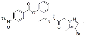 1H-Pyrazole-1-aceticacid,4-bromo-3,5-dimethyl-,[1-[2-[(4-nitrobenzoyl)oxy]phenyl]ethylidene]hydrazide(9CI) CAS#: 606486-39-9