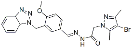 1H-Pyrazole-1-aceticacid,4-bromo-3,5-dimethyl-,[[3-[(3a,7a-dihydro-1H-benzotriazol-1-yl)methyl]-4-methoxyphenyl]methylene]hydrazide(9CI) CAS#: 606486-09-3
