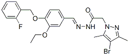 1H-Pyrazole-1-aceticacid,4-bromo-3,5-dimethyl-,[[3-ethoxy-4-[(2-fluorophenyl)methoxy]phenyl]methylene]hydrazide(9CI) CAS#: 606485-36-3