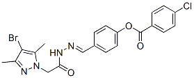 1H-Pyrazole-1-aceticacid,4-bromo-3,5-dimethyl-,[[4-[(4-chlorobenzoyl)oxy]phenyl]methylene]hydrazide(9CI) CAS#: 606485-01-2