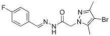 1H-Pyrazole-1-aceticacid,4-bromo-3,5-dimethyl-,[(4-fluorophenyl)methylene]hydrazide(9CI) CAS#: 606484-24-6