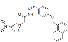 1H-Pyrazole-1-aceticacid,4-nitro-,[1-[4-(1-naphthalenylmethoxy)phenyl]ethylidene]hydrazide(9CI) CAS#: 606487-50-7
