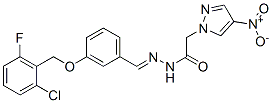 1H-Pyrazole-1-aceticacid,4-nitro-,[[3-[(2-chloro-6-fluorophenyl)methoxy]phenyl]methylene]hydrazide(9CI) CAS#: 606483-91-4