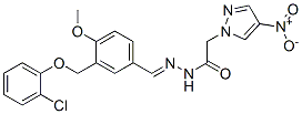 1H-Pyrazole-1-aceticacid,4-nitro-,[[3-[(2-chlorophenoxy)methyl]-4-methoxyphenyl]methylene]hydrazide(9CI) CAS#: 606486-92-4