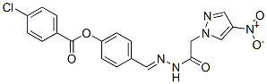 1H-Pyrazole-1-aceticacid,4-nitro-,[[4-[(4-chlorobenzoyl)oxy]phenyl]methylene]hydrazide(9CI) CAS#: 606484-00-8