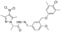 1H-Pyrazole-1-aceticacid,alpha,3,5-trimethyl-4-nitro-,[[3-[(4-chloro-3,5-dimethylphenoxy)methyl]-4-methoxyphenyl]methylene]hydrazide(9CI) CAS#: 606484-75-7
