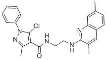 1H-Pyrazole-4-carboxamide,5-chloro-N-[2-[(3,7-dimethyl-2-quinolinyl)amino]ethyl]-3-methyl-1-phenyl-(9CI) CAS#: 603967-30-2