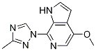 1H-Pyrrolo[2,3-c]pyridine, 4-Methoxy-7-(3-Methyl-1H-1,2,4-triazol-1-yl)- CAS#: 676491-46-6