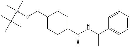 (1R)-N-((1R)-1-Phenylethyl)-1-[4-(tert-butyldimethylsilyloxymethyl)cyclohexyl]ethan-1-amine CAS#: 672314-45-3
