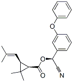 (1R,3S)-3-(2,2-Dimethylethenyl)-2,2-dimethylcyclopropanecarboxylic acid (S)-cyano(3-phenoxyphenyl)methyl ester CAS#: 64312-66-9