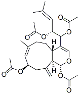 (1R,4aS,7E,9R,11aR)-4-[(1R,2R)-1,2-Diacetoxy-4-methyl-3-pentenyl]-1,4a,5,6,9,10,11,11a-octahydro-7-methyl-11-methylenecyclonona[c]pyran-1,9-diol diacetate CAS#: 64504-52-5