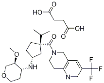 ((1S,3R)-1-isopropyl-3-((3S,4R)-3-Methoxytetrahydro-2H-pyran-4-ylaMino)cyclopentyl)(3-(trifluoroMethyl)-7,8-dihydro-1,6-naphthyridin-6(5H)-yl)Methanone succinate CAS#: 624733-89-7