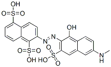 2-[[1-hydroxy-6-(methylamino)-3-sulpho-2-naphthyl]azo]naphthalene-1,5-disulphonic acid CAS#: 61433-43-0