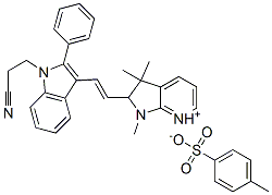 2-[2-[1-(2-cyanoethyl)-2-phenyl-1H-indol-3-yl]vinyl]-1,3,3-trimethyl-3H-pyrrolo[2,3-b]pyridinium toluene-p-sulphonate CAS#: 63665-91-8