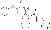 2-{[2-(2-fluorophenoxy)propanoyl]amino}-N-(2-furylmethyl)-4,5,6,7-tetrahydro-1-benzothiophene-3-carboxamide CAS#: 617680-19-0
