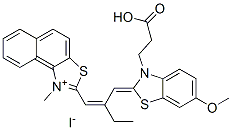 2-[2-[[3-(2-carboxyethyl)-6-methoxy-3H-benzothiazol-2-ylidene]methyl]-1-butenyl]-1-methylnaphtho[1,2-d]thiazolium iodide CAS#: 63870-55-3