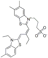 2-[2-[(3-ethyl-5-methylbenzothiazol-2(3H)-ylidene)methyl]but-1-enyl]-5,6-dimethyl-3-(3-sulphonatopropyl)benzothiazolium CAS#: 66096-08-0