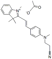 2-[2-[4-[(2-cyanoethyl)methylamino]phenyl]vinyl]-1,3,3-trimethyl-3H-indolium acetate CAS#: 65122-06-7