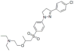2-[2-[[4-[3-(4-chlorophenyl)-4,5-dihydro-1H-pyrazol-1-yl]phenyl]sulphonyl]-1-methylethoxy]ethyl(diethyl)amine CAS#: 62453-88-7