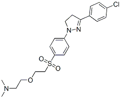2-[2-[[4-[3-(4-chlorophenyl)-4,5-dihydro-1H-pyrazol-1-yl]phenyl]sulphonyl]ethoxy]ethyl(dimethyl)amine CAS#: 6608-80-6