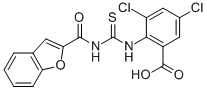 2-[[[(2-BENZOFURANYLCARBONYL)AMINO]THIOXOMETHYL]AMINO]-3,5-DICHLORO-BENZOIC ACID CAS#: 530147-46-7