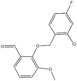2-[(2-CHLORO-4-FLUOROBENZYL)OXY]-3-METHOXYBENZALDEHYDE CAS#: 588692-21-1