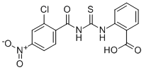 2-[[[(2-CHLORO-4-NITROBENZOYL)AMINO]THIOXOMETHYL]AMINO]-BENZOIC ACID CAS#: 531515-27-2