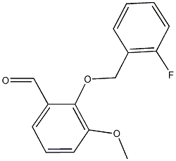 2-[(2-FLUOROBENZYL)OXY]-3-METHOXYBENZALDEHYDE CAS#: 588687-34-7