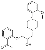 2'-[2-Hydroxy-3-[4-(2-methoxyphenyl)piperazino]propoxy]acetophenone CAS#: 63990-74-9