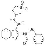 2-[(2-bromobenzoyl)amino]-N-(1,1-dioxidotetrahydro-3-thienyl)-4,5,6,7-tetrahydro-1-benzothiophene-3-carboxamide CAS#: 618079-15-5