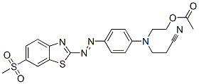 2-[(2-cyanoethyl)[4-[[6-(methylsulphonyl)benzothiazol-2-yl]azo]phenyl]amino]ethyl acetate CAS#: 63467-09-4