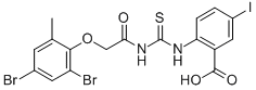 2-[[[[(2,4-DIBROMO-6-METHYLPHENOXY)ACETYL]AMINO]THIOXOMETHYL]AMINO]-5-IODO-BENZOIC ACID CAS#: 531533-08-1