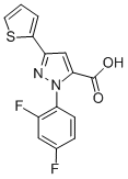 2-(2,4-DIFLUORO-PHENYL)-5-THIOPHEN-2-YL-2H-PYRAZOLE-3-CARBOXYLIC ACID CAS#: 618382-86-8