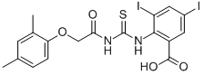 2-[[[[(2,4-DIMETHYLPHENOXY)ACETYL]AMINO]THIOXOMETHYL]AMINO]-3,5-DIIODO-BENZOIC ACID CAS#: 530153-51-6