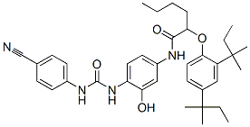 2-[2,4-bis(1,1-dimethylpropyl)phenoxy]-N-[4-[[[(4-cyanophenyl)amino]carbonyl]amino]-3-hydroxyphenyl]hexanamide CAS#: 65749-35-1