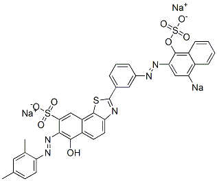 2-[3-[(1-Hydroxy-4-sodiosulfo-2-naphthalenyl)azo]phenyl]-6-hydroxy-7-[(2,4-dimethylphenyl)azo]naphtho[2,1-d]thiazole-8-sulfonic acid sodium salt CAS#: 6527-63-5