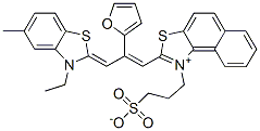 2-[3-(3-Ethyl-5-methylbenzothiazol-2(3H)-ylidene)-2-(2-furanyl)-1-propenyl]-1-(3-sulfonatopropyl)naphtho[1,2-d]thiazol-1-ium CAS#: 68239-17-8