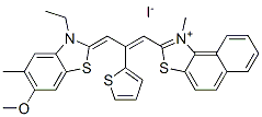 2-[3-(3-ethyl-6-methoxy-5-methyl-3H-benzothiazol-2-ylidene)-2-(2-thienyl)-1-propenyl]-1-methylnaphtho[1,2-d]thiazolium iodide CAS#: 63815-83-8