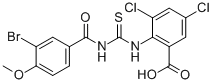 2-[[[(3-BROMO-4-METHOXYBENZOYL)AMINO]THIOXOMETHYL]AMINO]-3,5-DICHLORO-BENZOIC ACID CAS#: 530154-09-7