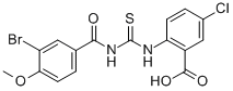2-[[[(3-BROMO-4-METHOXYBENZOYL)AMINO]THIOXOMETHYL]AMINO]-5-CHLORO-BENZOIC ACID CAS#: 530139-49-2