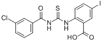 2-[[[(3-CHLOROBENZOYL)AMINO]THIOXOMETHYL]AMINO]-5-IODO-BENZOIC ACID CAS#: 530153-47-0