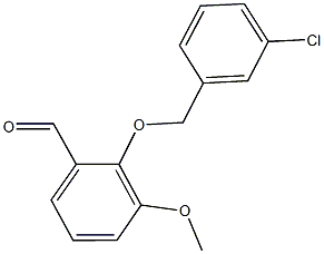 2-[(3-CHLOROBENZYL)OXY]-3-METHOXYBENZALDEHYDE CAS#: 588678-18-6