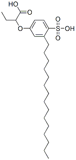2-(3-Pentadecyl-4-sulfophenoxy)butanoic acid CAS#: 63512-58-3